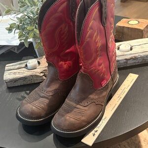 Ariat Women's Red and Brown Western Boots